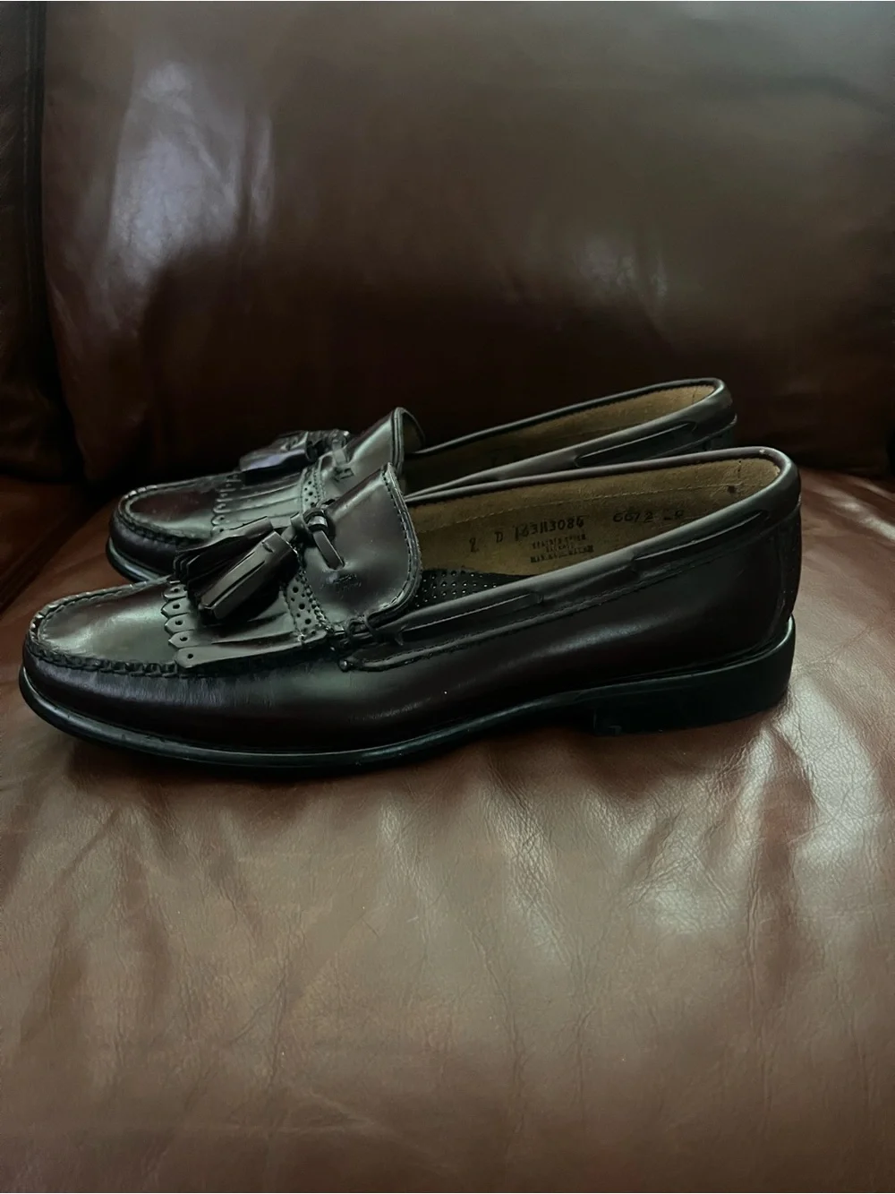 G.H. Bass & Co. Burgundy Tassel Loafers